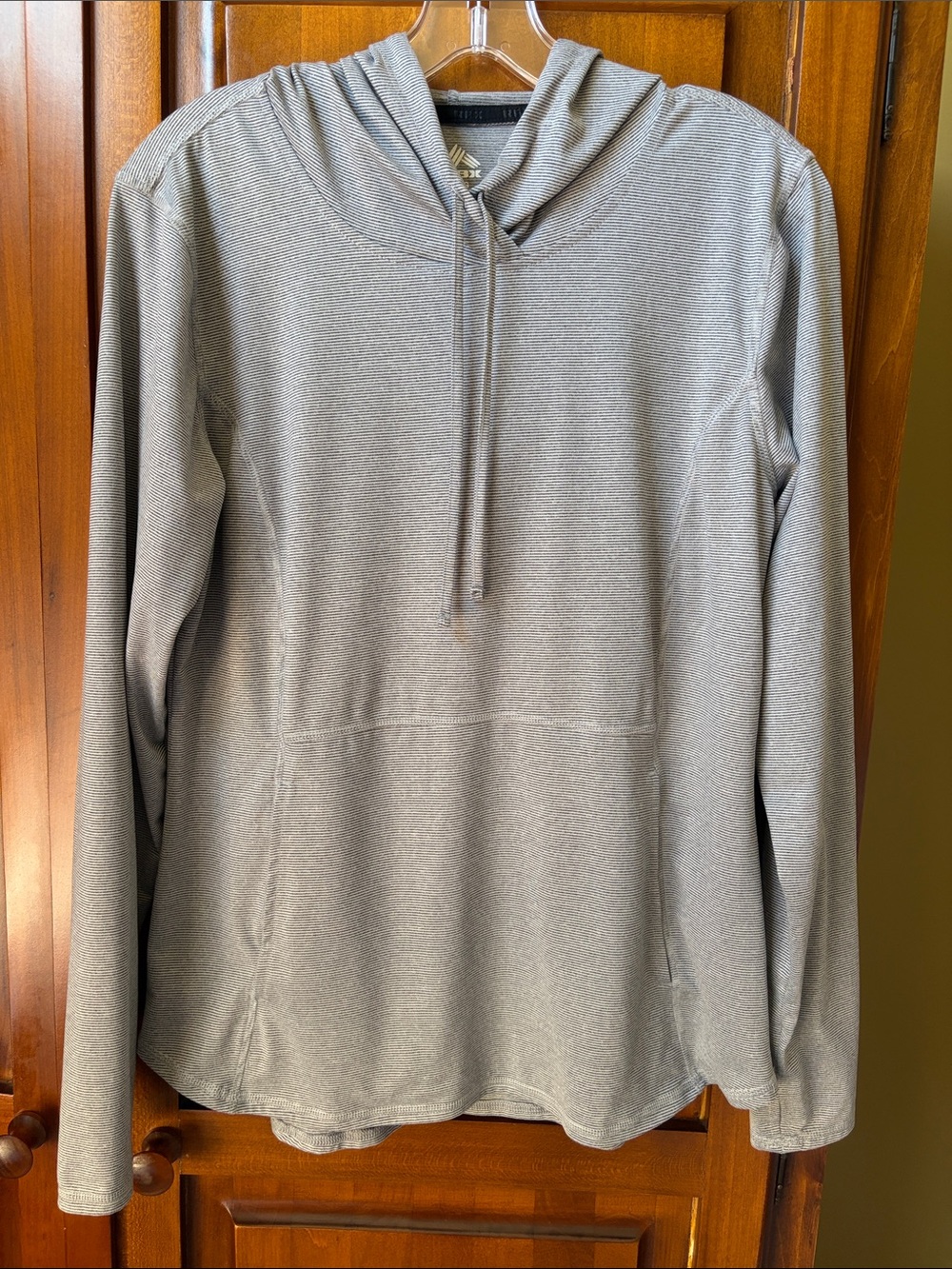 Ladies RBX Grey Athletic Hooded Pullover